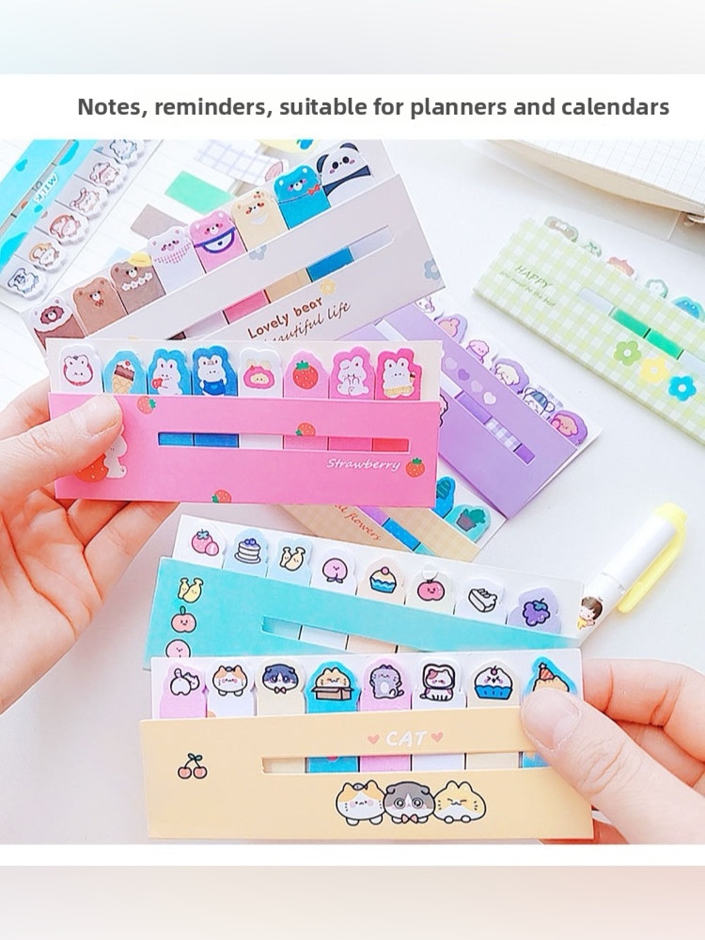 8 Cartoon Sticky Note Tab Set - Picture 7 of 8